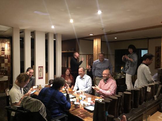 A living room like restaurant filled with accessibility people having a good time