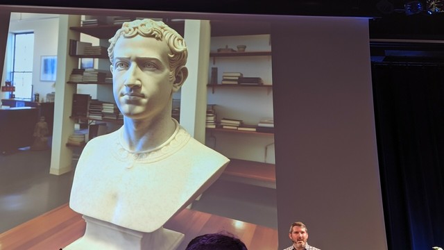 Zuckerberg as a Greek figure head thanks to midjourney