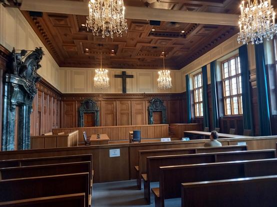 Saal 600 im Nürnberger Justizpalast.