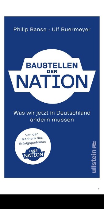 Titelbild der Digitalausgabe des Buchs „Baustellen der Nation" von Philip Banse und Ulf Buermeyer