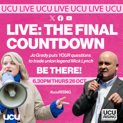 Live: the final countdown

Jo Grady puts your questions to trade union legend Mick Lynch.

6:30pm, Thursday 26 October