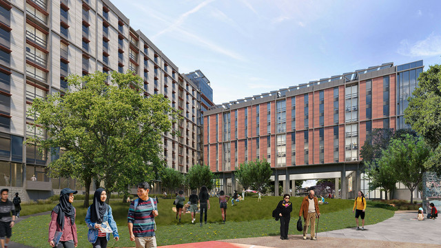 Rendering of proposed housing development provided by the University of California