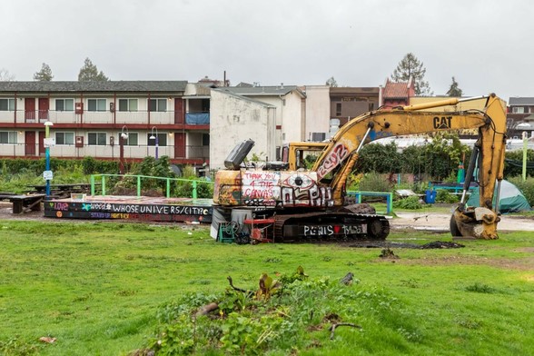 Previous attempt to construct at the park in 2022 before court injunction shut down the earth moving machines
