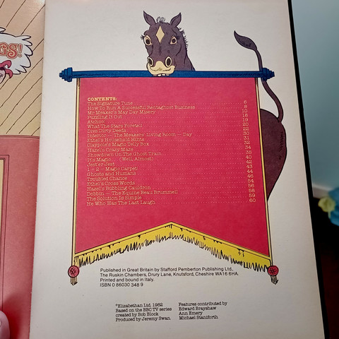 Contents page of the Rentaghost Annual 1983