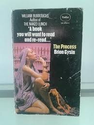 The cover of Gysin’s novel The Process - a woman in Arabic dress smoking seductively. A quote by WILLIAM BURROUGHS 'A book you will want to read and re-read...
