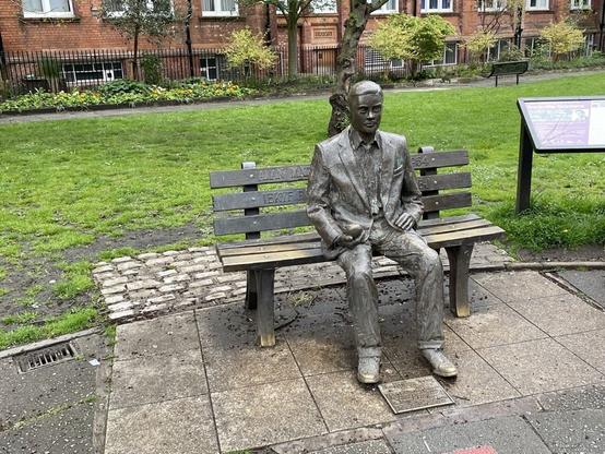 Memorial of Alan Turing in Sackville Gardens, Manchester, UK
