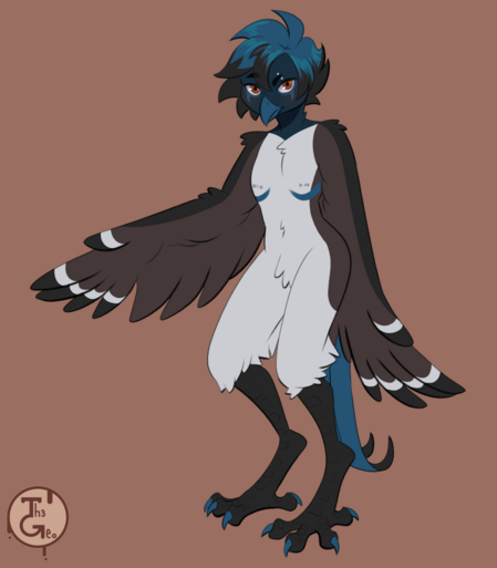 - Drawing Type:
Normal Style / Flat Color / Fullbody

- [ 1 ] Character/s:
* Furry / Trans Male / Bird

- Background:
Flat Color

- Description:
Visual reference of my OC Sebastian! An Indian Paradise Flycatcher~
