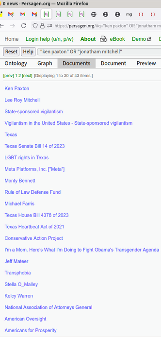 Republican AGs Want Health Records of Out-of-State Abortion Seekers. TX Ken Paxton Leading Charge
https://msmagazine.com/2024/10/16/republican-attorney-general-ken-paxton-texas-health-records-out-of-state-abortion-travel-biden

Leonard Leo/Concord Fund Top Funder, RAGA
https://mastodon.social/@persagen/113318054904729335
* opposition to abortion rights

#WomensRights #ReproductiveRights #abortion #misogyny
#Texas #GregAbbott #KenPaxton #HeartbeatBill #JonathanMitchell
#GOP #HeritageFoundation #protofascism #RAGA #StateLegislatures #StateCapture
#LeonardLeo #ConcordFund
#billionaires #libertarianism #85Fund #MarbleFreedomTrust