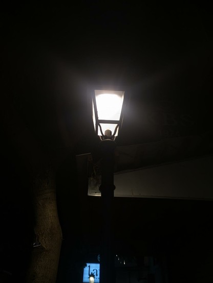 photo of a street lamp