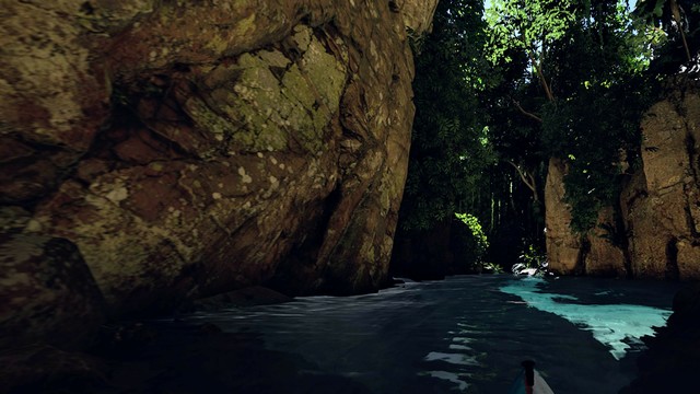 Kayak vr: mirage screenshot. Jungle scene.