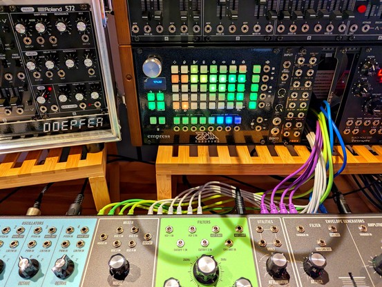 Zorx passive cv module installed for the Moog Matriarch.