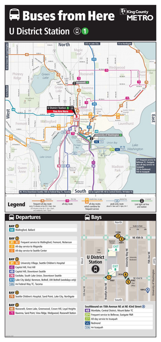 Spider map for U-District Station, Seattle. File made for print.