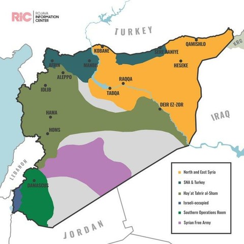 map of Syria and Rojava on 2024-12-10

In the previous days, AANES had lost Manbij to the SNA.