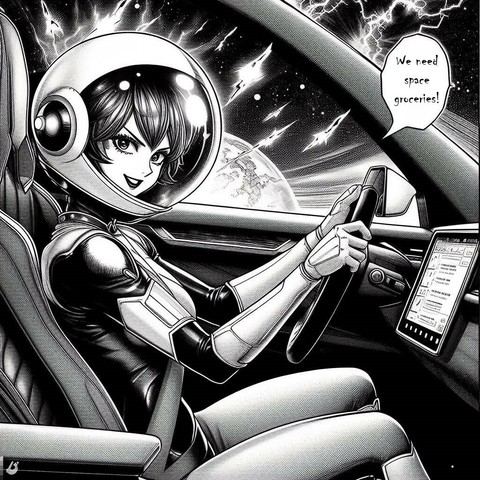#SpaceKarenX says, "We need space groceries!"