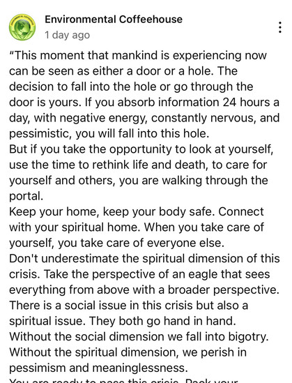 Message from Hopi Indian Chief White Eagle - Door or Hole? You choose