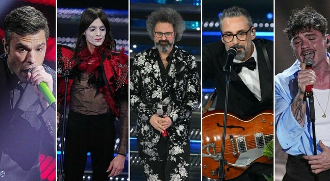 Sanremo 2025, diretta finale. Fedez, Simone Cristicchi, Brunori Sas e Olly i primi 5. Fischi per le esclusioni di Giorgia e Achille Lauro