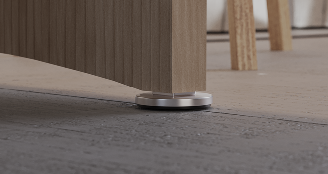 3D visualization of a “Broberg & Ridderstråle-Pause-Bank” It stands in front of a “concrete-parametric-wall”. The floor is also made of concrete. Created in 3ds Max 2025 and rendered in Corona 11 | Hotfix 2.
Bench-Stand CloseUp