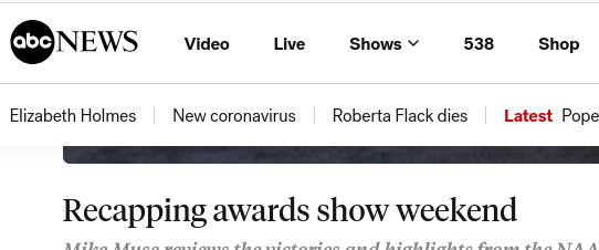 ABC News: Recapping awards show weekend