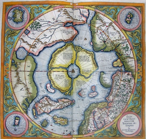 This map from Gerard Mercator’s atlas names ‘S. Hugo Willoughbes land’ off the Norwegian coast in his honour.
