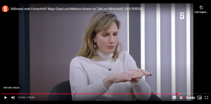 Screenshot 26.02.2025 CRISPR_rEvolution - #Maja
07.02.2025  #Bundestagswahl #MajaGöpel #MelanieAmann
Politökonomin Maja Göpel und Melanie Amann vom SPIEGEL diskutieren über den Wahlkampf und beantworten Fragen von SPIEGEL-Abonnentinnen und Abonnenten zur Wirtschaft und Transformation in Deutschland.

https://youtu.be/L12YrlCUxSM