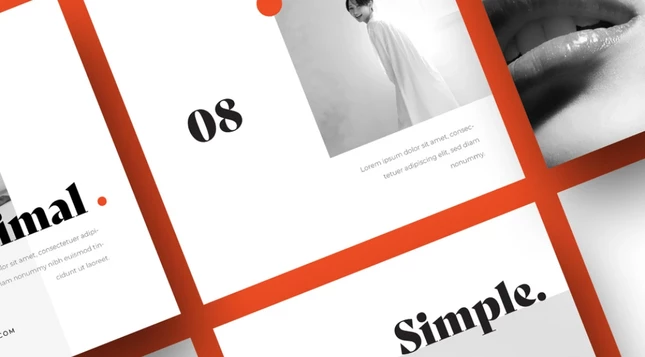 Minimalist Bold Social Media Post Template With Black and Orange Accents for Adobe Illustrator.