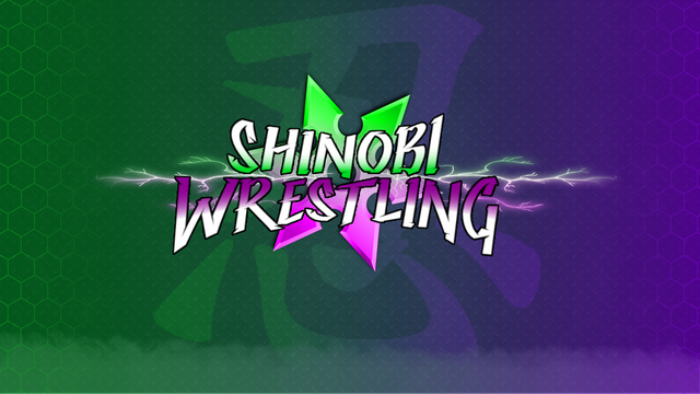 Green and purple logo for Shinobi Wrestling