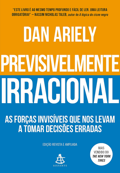 Capa do livro Previsivelmente Irracional, do Dan Ariely.