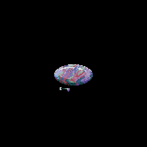 an elliptic shiny stone with colorful veins which is meant to be an opal