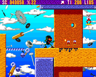 Same space ninja in tools zone, focusing on approaching jumping ... things.