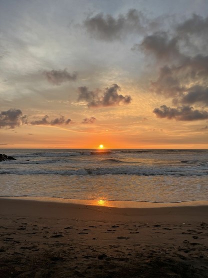 Sunset over the Pacific Ocean