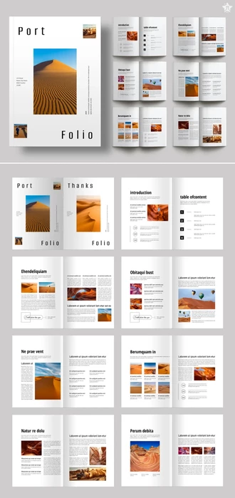 Adobe InDesign Portfolio Templateby PixWork