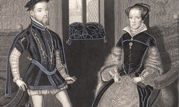Dibujo de María I Reina de Inglaterra y Felipe II (gettyimages)