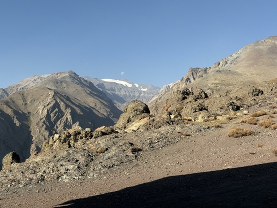 Cerro El Plomo above Santiago de Chile.  Highest peak seen from Santiago
