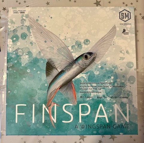 The box for the board game Finspan.