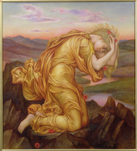 Painting : Demeter Mourning for Persephone, by Evelyn De Morgan