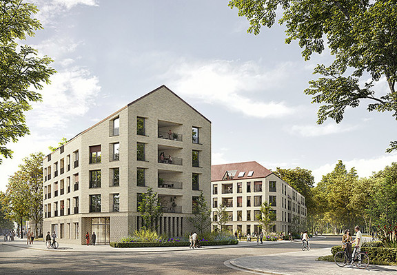 render of 3x multi family housing