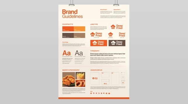 Brand Guidelines Poster Template by BrandPacks for Adobe Illustrator.