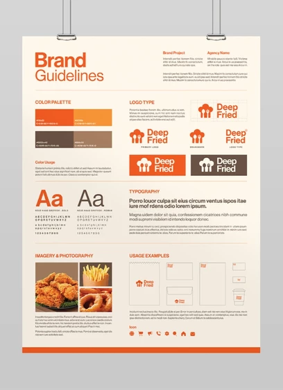 Brand Guidelines Poster Template by BrandPacks for Adobe Illustrator.