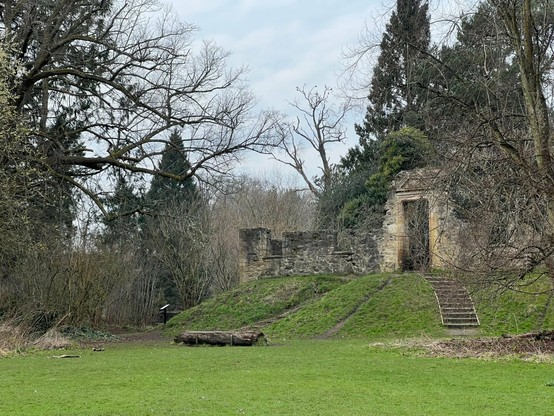 Ruins of Cammo House on a wee hill.
