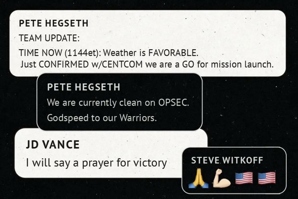 “Washington: The magazine editor who was added to a Signal group with the Trump administration’s top national security leaders has published the full text of military attack plans shared in the chat after participants declared no classified information was included.”

A montage of Team America status updates, reported by The Age, Peter Koziol.

source https://www.smh.com.au/world/north-america/the-first-bombs-will-definitely-drop-full-text-in-us-military-group-chat-scandal-revealed-20250327-p5lmu6.html