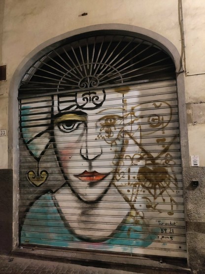 "Puccini's women, sentinels of Lucca" (it. Le donne di Puccini, sentinelle di Lucca) in the historic center of Lucca, located between via S. Paolino, piazza della Cittadella and via di Poggio (Italy)