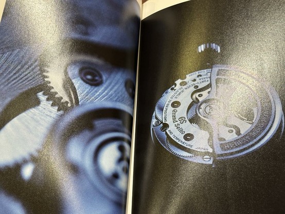 Photos of parts and movements from the booklet