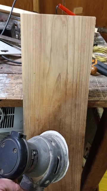 halfway-sanded board