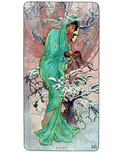Winter Woman Personified 1896 Alphonse Mucha