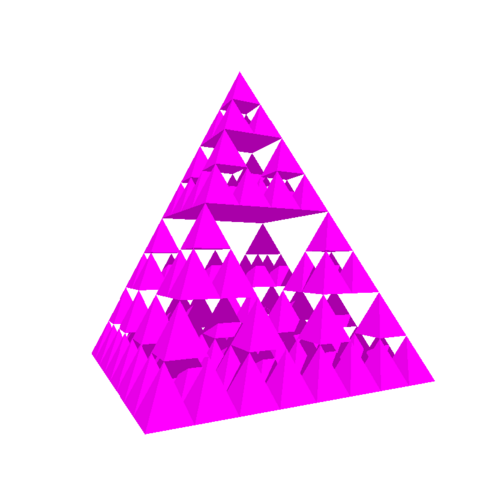 A Sierpinski pyramid fractal