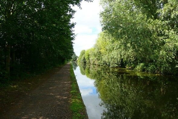 A photo titled "Birmingham and Fazeley Canal", taken near Berwood Common Bridge by amandabhslater on Flickr.