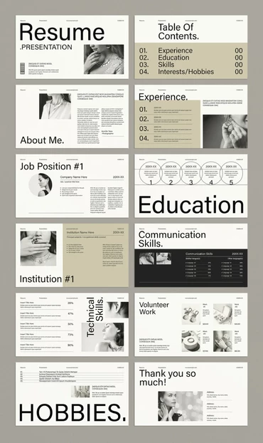 Resume Presentation Template by E-Type for Adobe InDesign