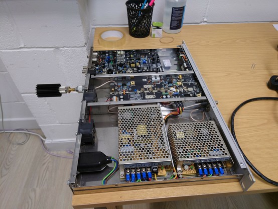 TX50 on a desk with a dummy load