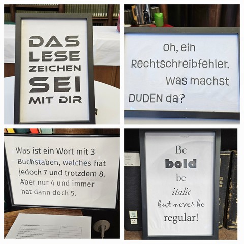 Ein Bild mit Sprüchen, die für das Warmup in Kleingruppen genutzt wurden