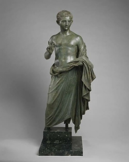 Bronze statue of aristocratic boy, Roman Classical period (27 BCE to 476 CE)